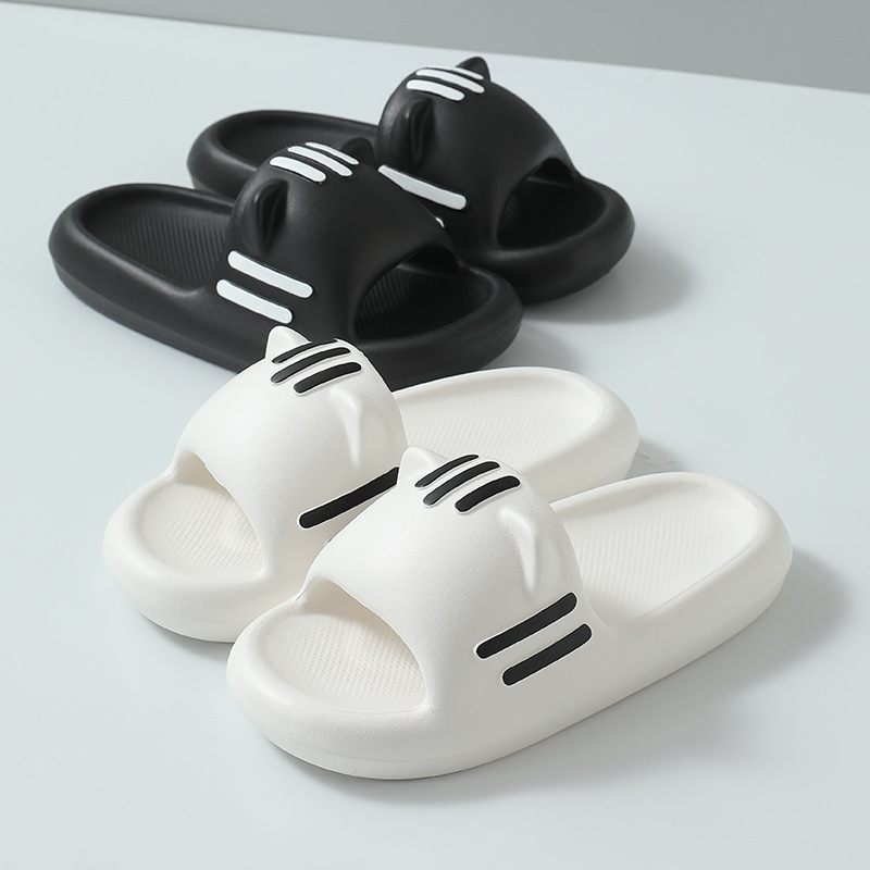 Dép quai ngang nam nữ thời trang hoạ tiết Tai Mèo phong cách ulzzang Hàn Quốc đi siêu êm mềm chân cực Hot 2024 TH-29