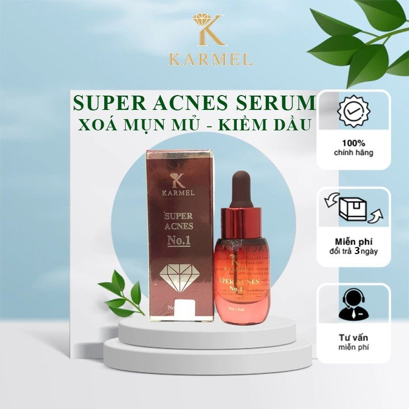 Serum Kiềm Dầu, Thu nhỏ lỗ chân lông, Mờ thâm loại bỏ mụn viêm giảm bài tiết bã nhờn 10ml-Super Acnes No.1 Karmel(Kamel)