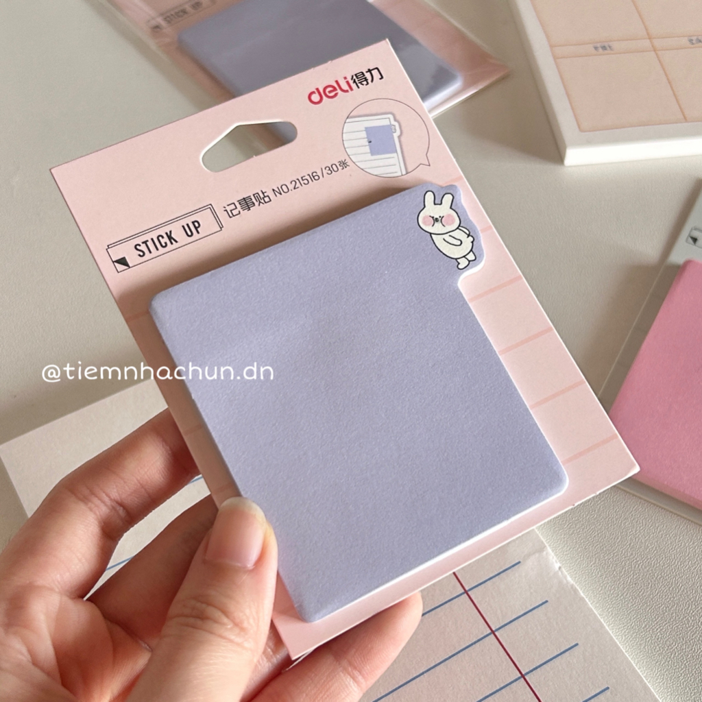 GIẤY GHI CHÚ STICKY NOTE DELI MÀU SẮC CUTE  - tiệm nhà chun