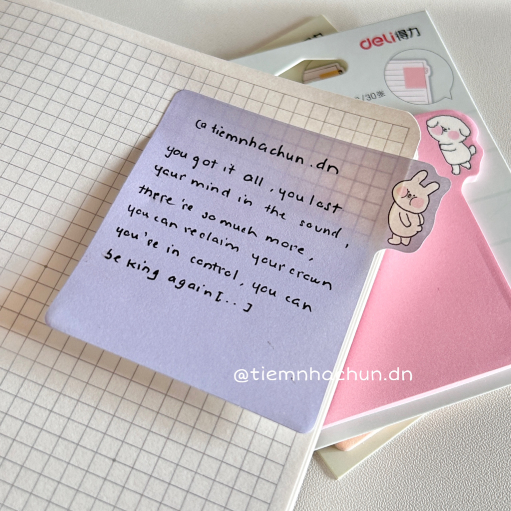 GIẤY GHI CHÚ STICKY NOTE DELI MÀU SẮC CUTE  - tiệm nhà chun