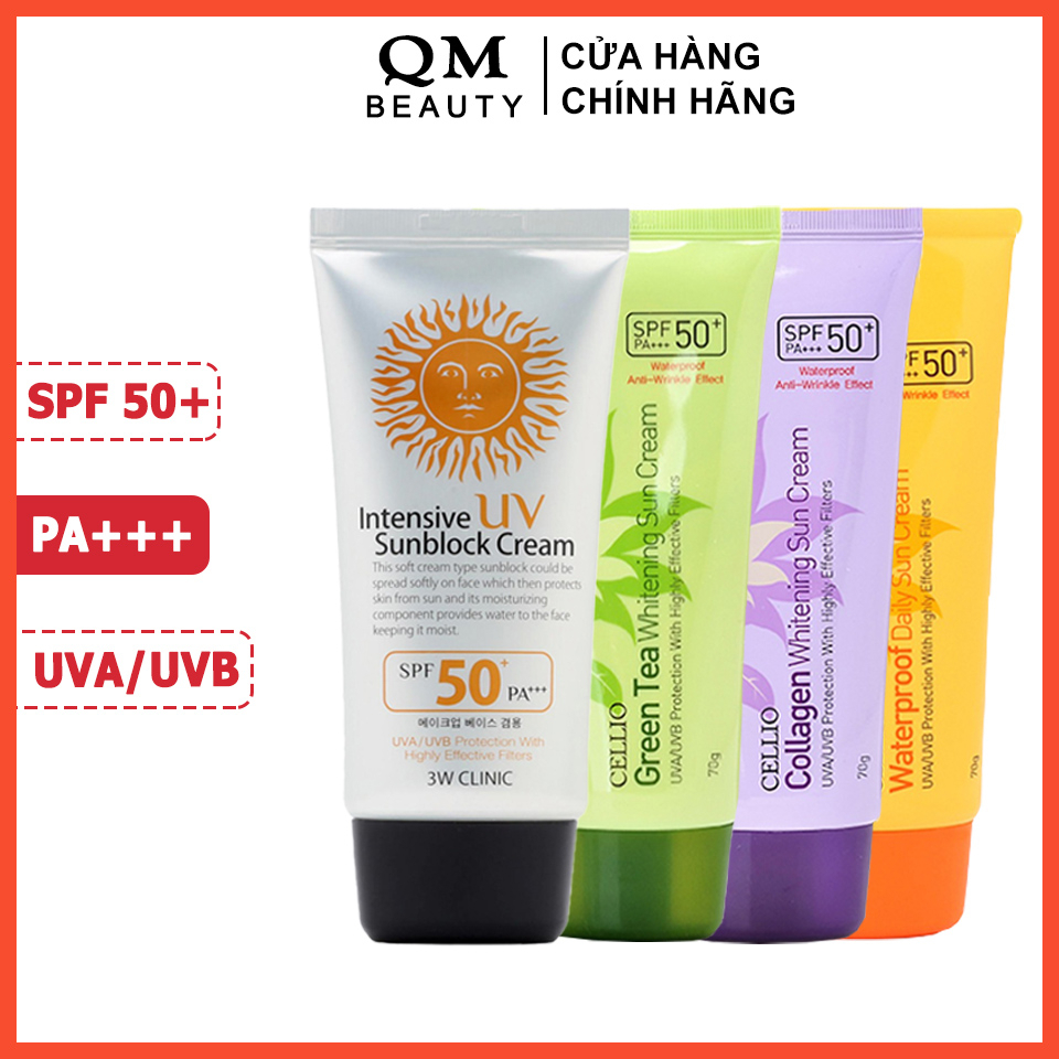 Thanh lý hộp móp - Kem chống nắng Cellio Hàn Quốc SPF50+ PA+++