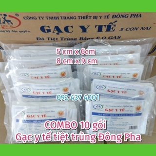 COMBO 10 gói Gạc y tế Đông Pha tiệt trùng.