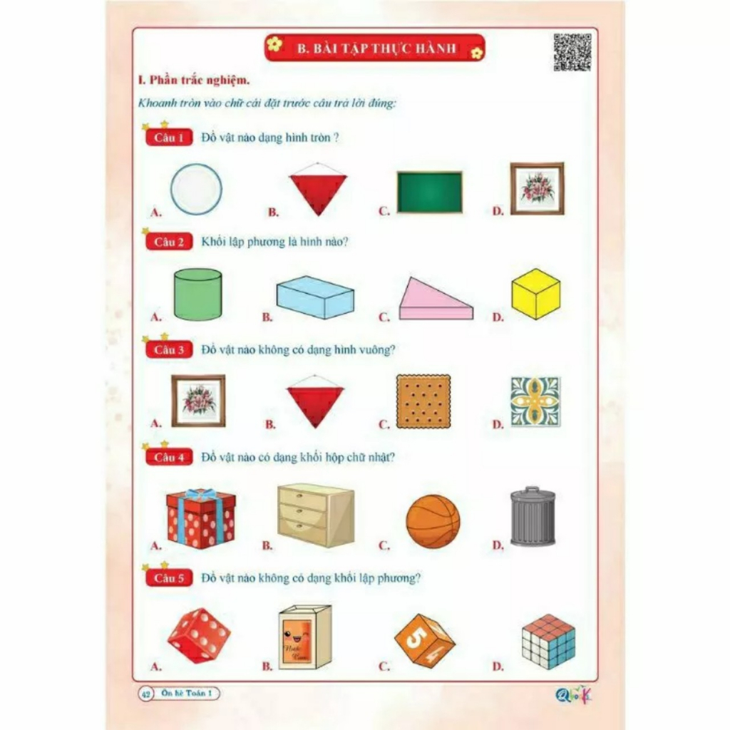 Sách - Ôn Hè Toán 1 - Dành Cho Học Sinh Lớp 1 Lên Lớp 2 NSTO