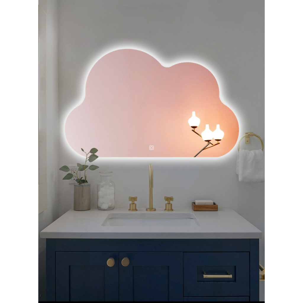 Gương LED Hình Đám Mây Decor  Bàn Trang Điểm Cao Cấp.