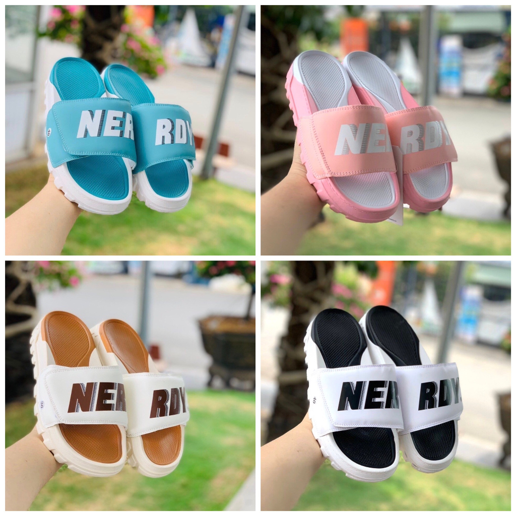 Dép quai ngang Nerdy Unisex mẫu mới hàng cao cấp hót trend , Dép nam nữ quai ngang ( Chính Hãng ) đế ip mềm đủ size