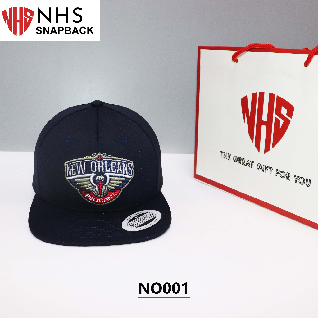 Nón NHS Snapback Huy Hiệu Hoàng Gia Xanh Blue NO001 .