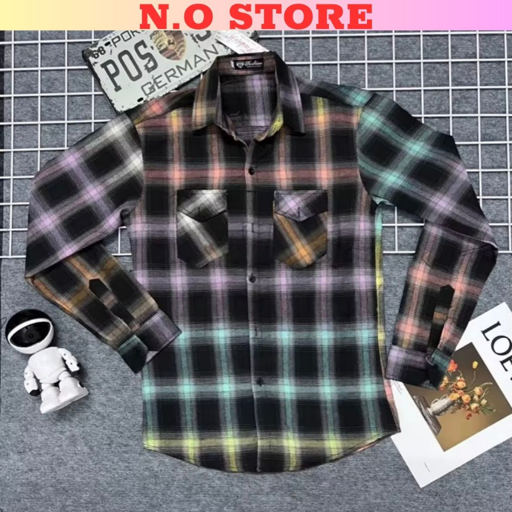 Áo sơ mi nam tay dài chất vải kante phối 7 màu mẫu mới chuẩn form trẻ trung rất đẹp hàng shop N.O_STORE