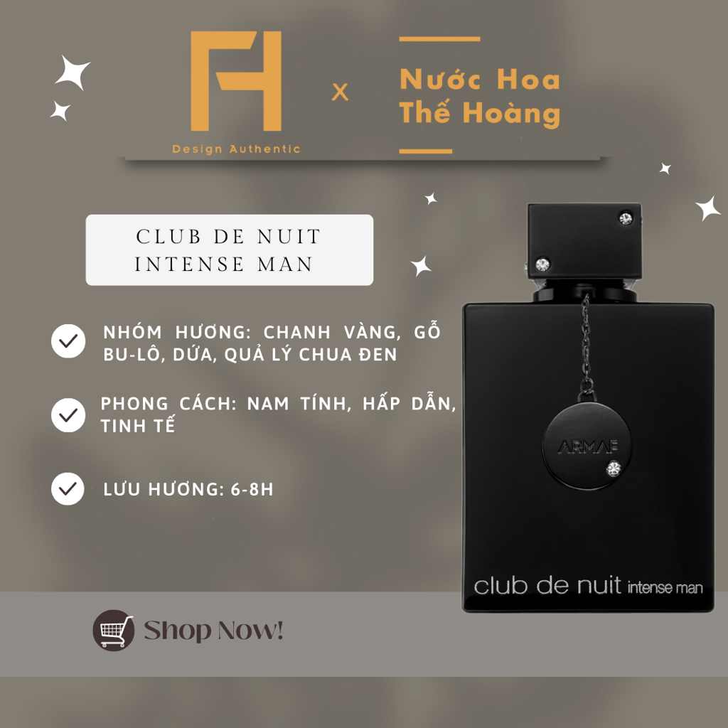 Nước hoa nam Club de Nuit Intense Man EDT chiết 10ml, 20ml - Nước Hoa Thế Hoàng