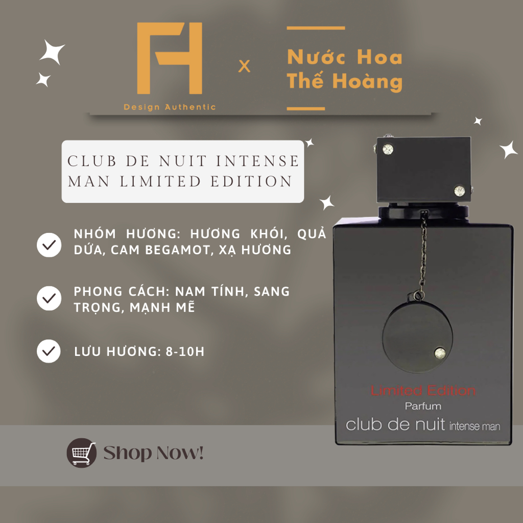 Nước hoa nam Club de Nuit Intense Man Limited Edition Parfum chiết 10ml, 20ml - Nước Hoa Thế Hoàng