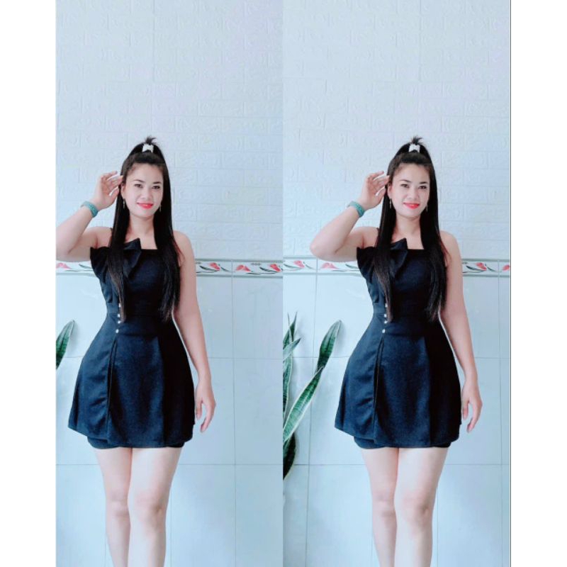 SÉT BỘ ĐÙI KIỂU ÁO DÂY PHỐI NƠ