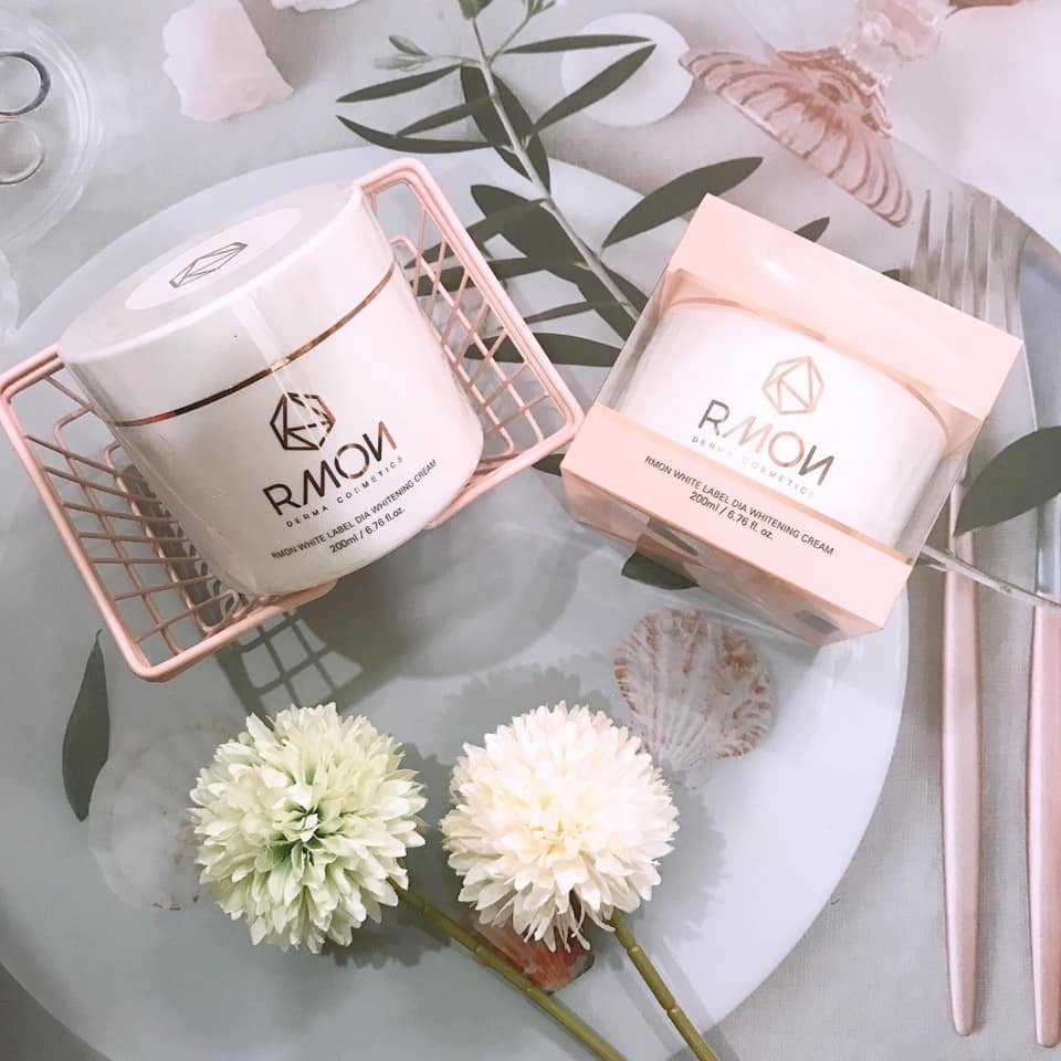 Kem dưỡng trắng da body Rmon White Label Dia Whitening Cream 200ml, da sáng đều màu trắng hồng tự nhiên | BigBuy360 - bigbuy360.vn