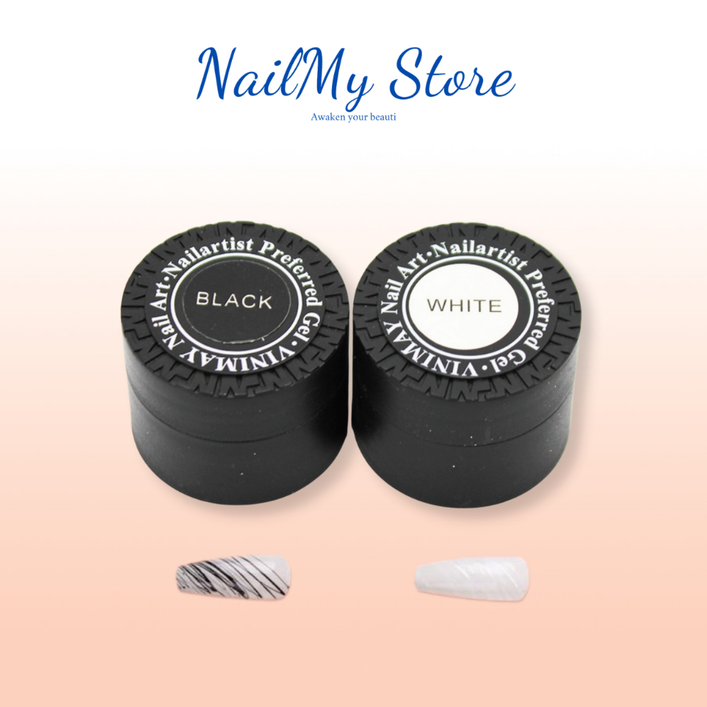 Gel nhện Vinimay trang trí móng (trắng, đen)