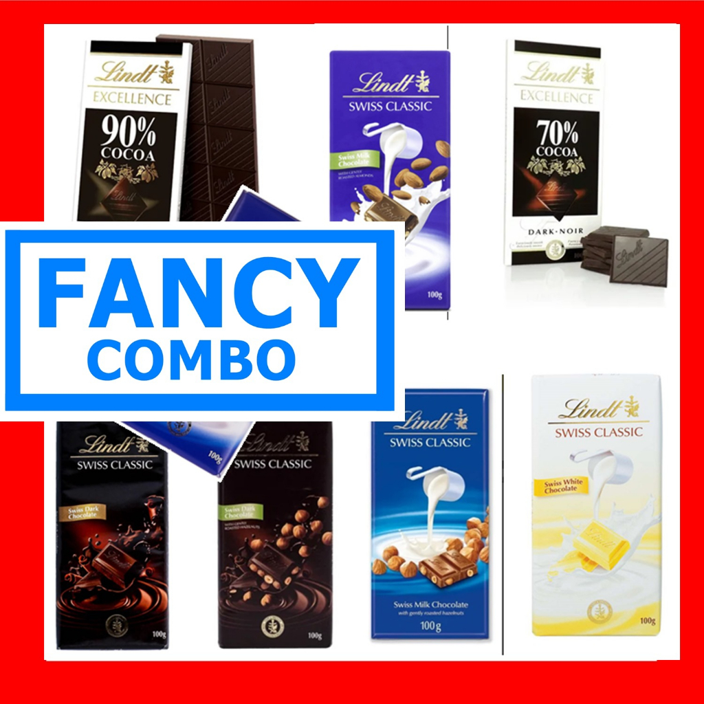Sô-cô-la Lindt Swiss Classic, nhiều loại, sản xuất tại nước Thụy Sĩ, 100g