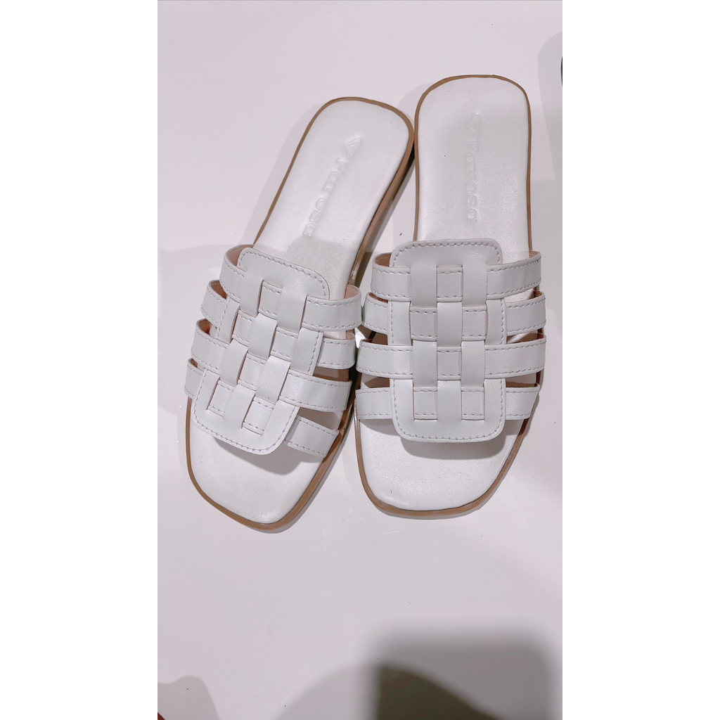 Dép quai đan hở mũi mẫu mới Dép nữ thời trang