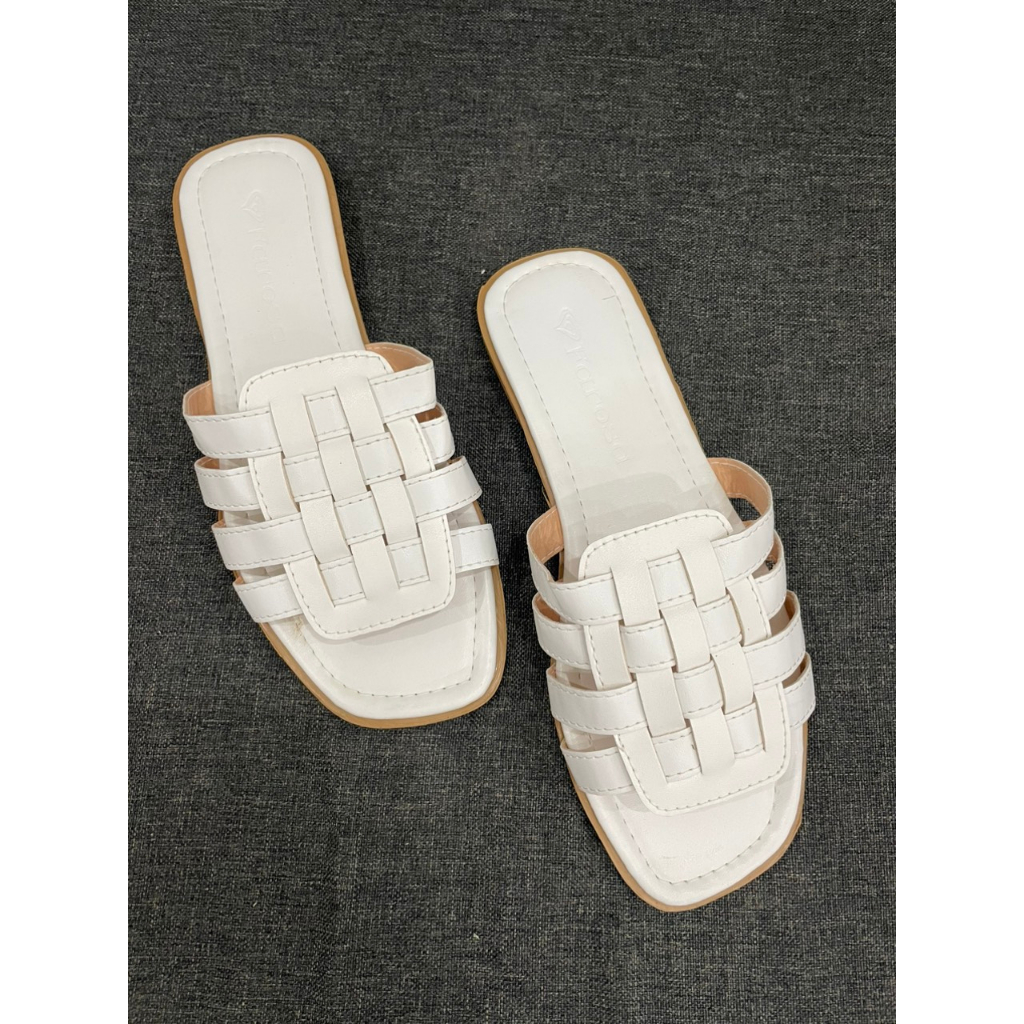 Dép quai đan hở mũi mẫu mới Dép nữ thời trang