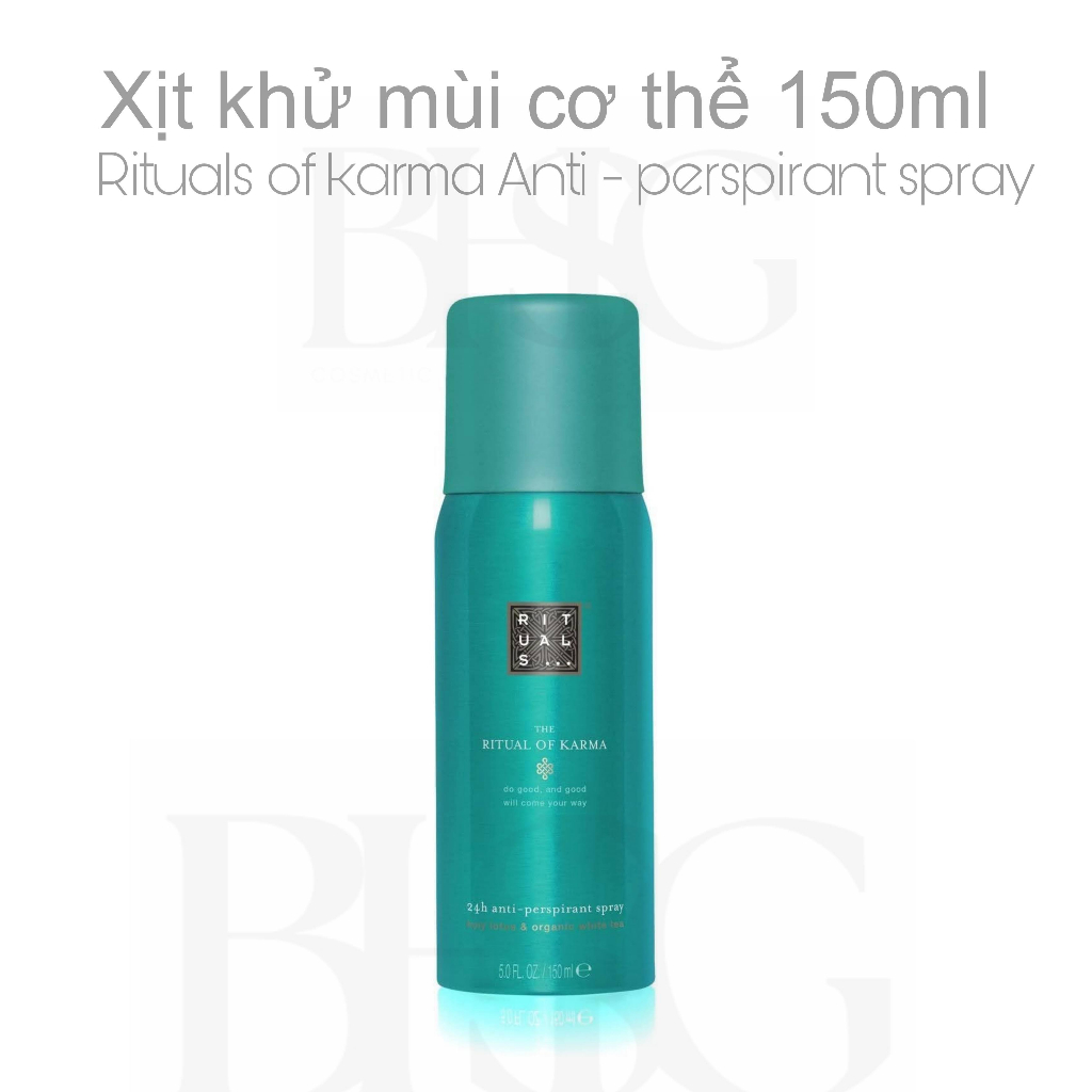 Xịt khử mùi cơ thể The Rituals of Karma Anti perspirant Spray 24h [150ml]