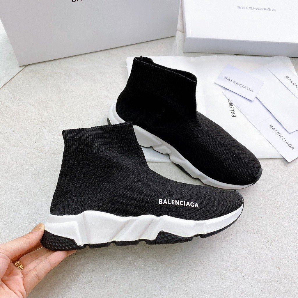 Mua Giày Balenciaga Speed đen cổ chun cao cấp , Giày balen cổ cao nam ...
