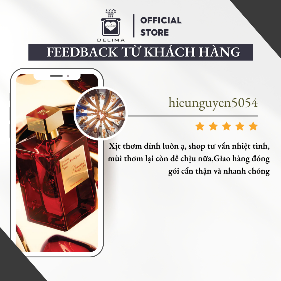 [Mẫu Thử]  10ml Nước hoa Maison Francis Kurkdjian Baccarat Rouge 540 Extrait | Nước hoa Unisex chính hãng| Delimaperfume | BigBuy360 - bigbuy360.vn