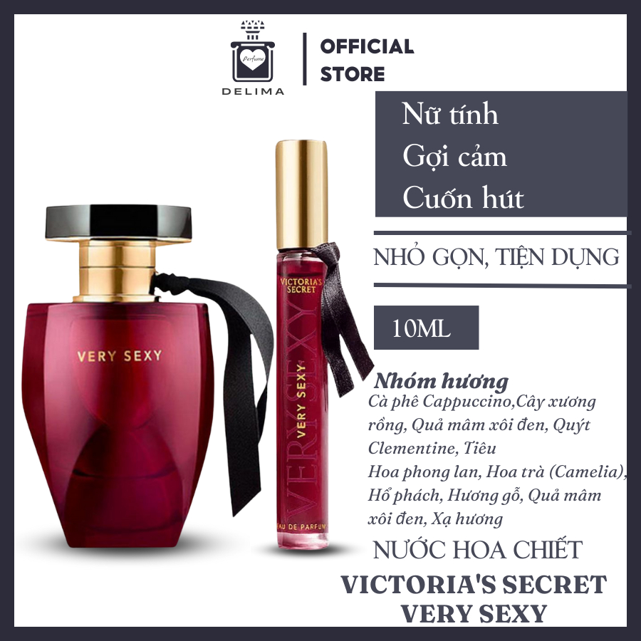 [Mẫu Thử] 10ml Nước hoa Nữ Victoria Secret Very Sexy  | Nước hoa nữ chính hãng | Delimaperfume