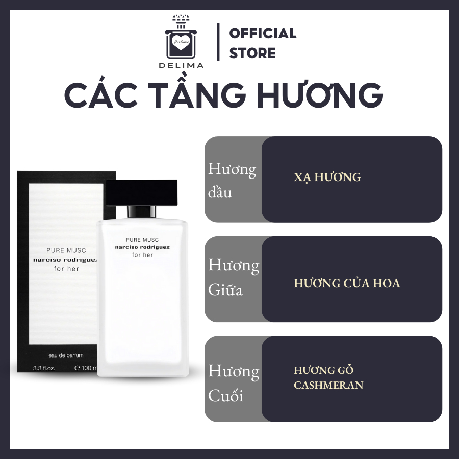 [Mẫu Thử] 10mlNước hoa Narciso Rodriguez Pure Musc For Her | Nước hoa nữ chính hãng | Delimaperfume | BigBuy360 - bigbuy360.vn