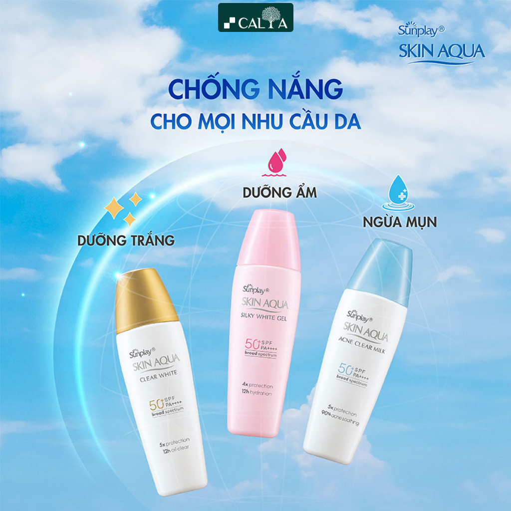 Kem Chống Nắng Sunplay Nắp Đồng Kiềm Dầu, Dưỡng Da Trắng Mịn - Sunplay Skin Aqua Clear White SPF50+, PA++++ Size 25g