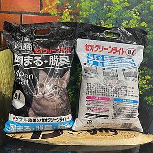 Cát mèo 1 tải có 6 bao cát nhật đen 8l - siêu tiết kiệm