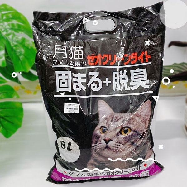 Cát mèo 1 tải có 6 bao cát nhật đen 8l - siêu tiết kiệm