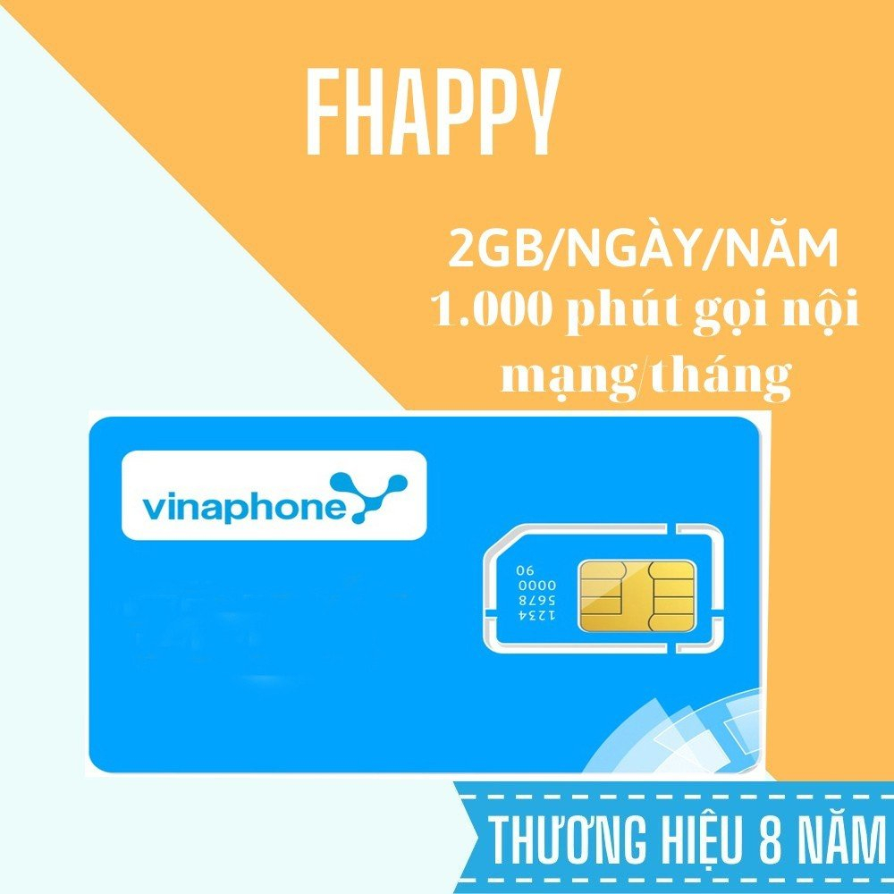 Sim 4G FHAPPY sử dụng 1 năm không nạp free 1000p gọi nội mạng 2gb/ngày