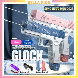 Đồ chơi súng bắn nước điện tự động mẫu mới nhất 2023 kèm pin sạc