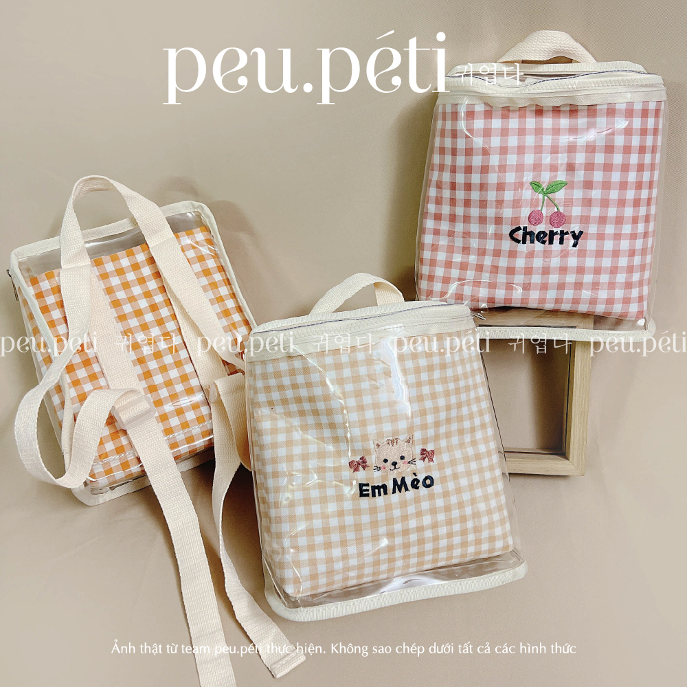 THÊU TÊN balo đi biển pvc không thấm nước style Hàn- by Peu.peti