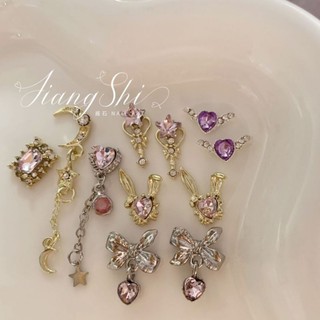 charm xích tim,xích nơ đá trang trí móng