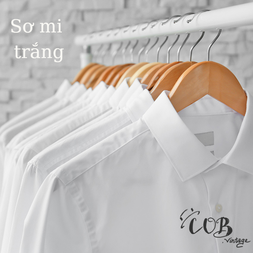 Áo sơ mi trắng casual, công sở unisex Nhật,Hàn - secondhand (2hand) - COB.vintage