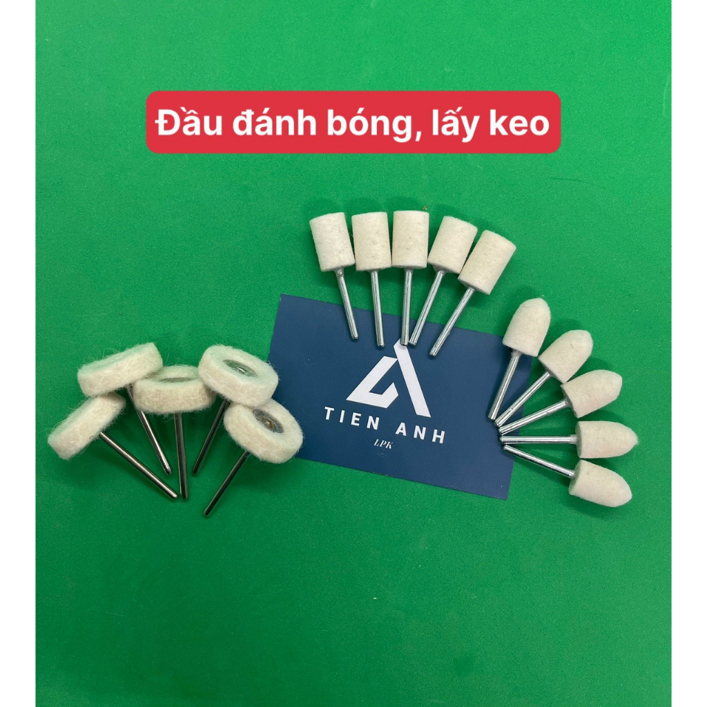 Đầu đánh bóng, lấy keo lắp máy quấn keo