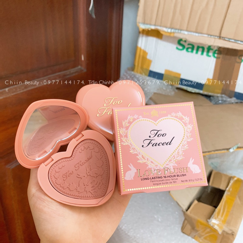 Có sẵn 2 màu: Phấn má hồng TOO FACED Love Flush Blush tone Baby Love, I Will Always Love You