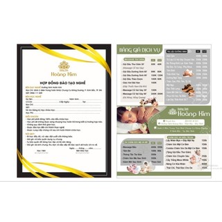 Hợp đồng spa, thiết kế mẫu miễn phí theo yêu cầu