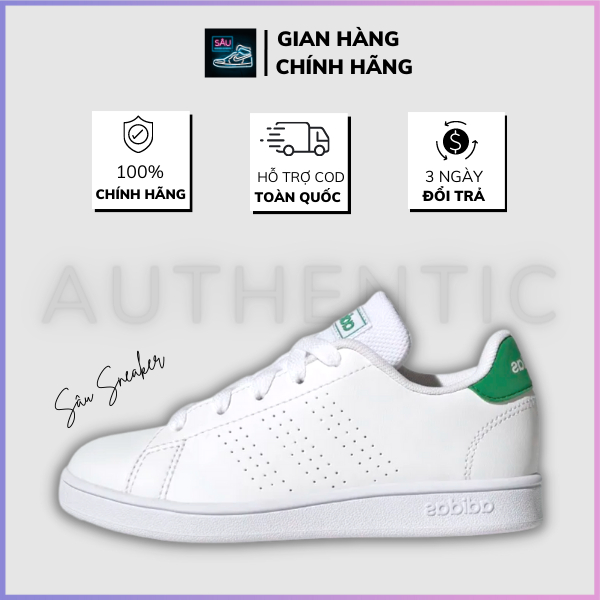 [CHÍNH HÃNG 100%] Giày Sneaker Adidas Advantage Cloud White/Green/Core GY6995