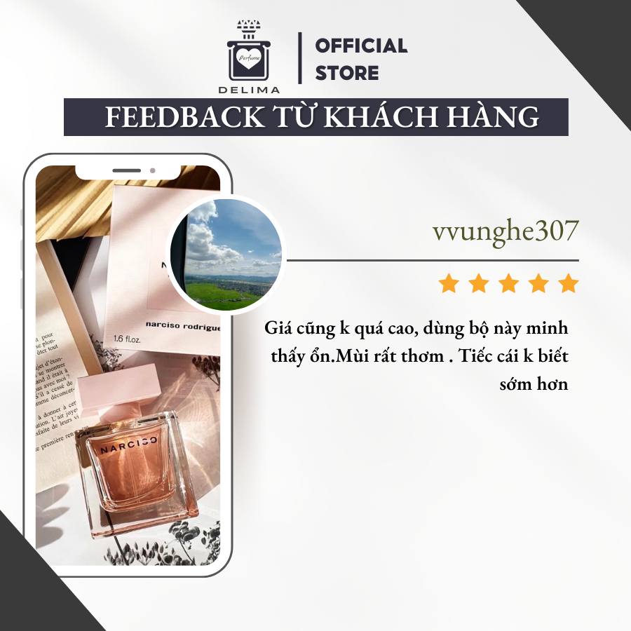 [Mẫu Thử] 10ml Nước hoa Narciso Rodriguez Cristal EDP | Nước hoa nữ chính hãng | Delimaperfume | BigBuy360 - bigbuy360.vn