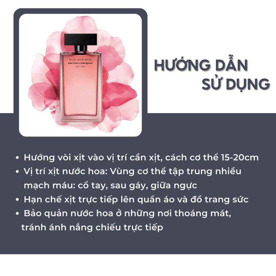 [Mẫu Thử] 2ml Nước hoa Narciso Rodriguez Musc Noir Rose For Her | Nước hoa nữ chính hãng | Delimaperfume | BigBuy360 - bigbuy360.vn