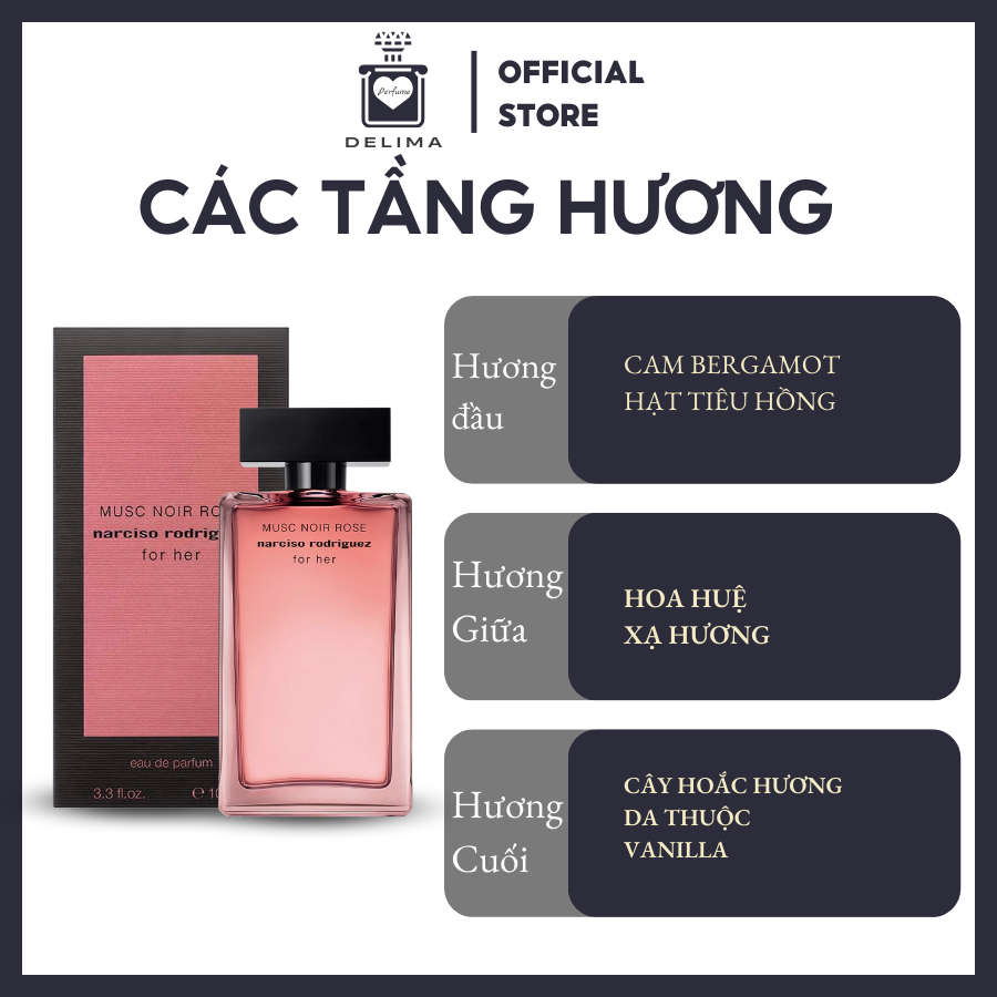 [Mẫu Thử] 2ml Nước hoa Narciso Rodriguez Musc Noir Rose For Her | Nước hoa nữ chính hãng | Delimaperfume | BigBuy360 - bigbuy360.vn