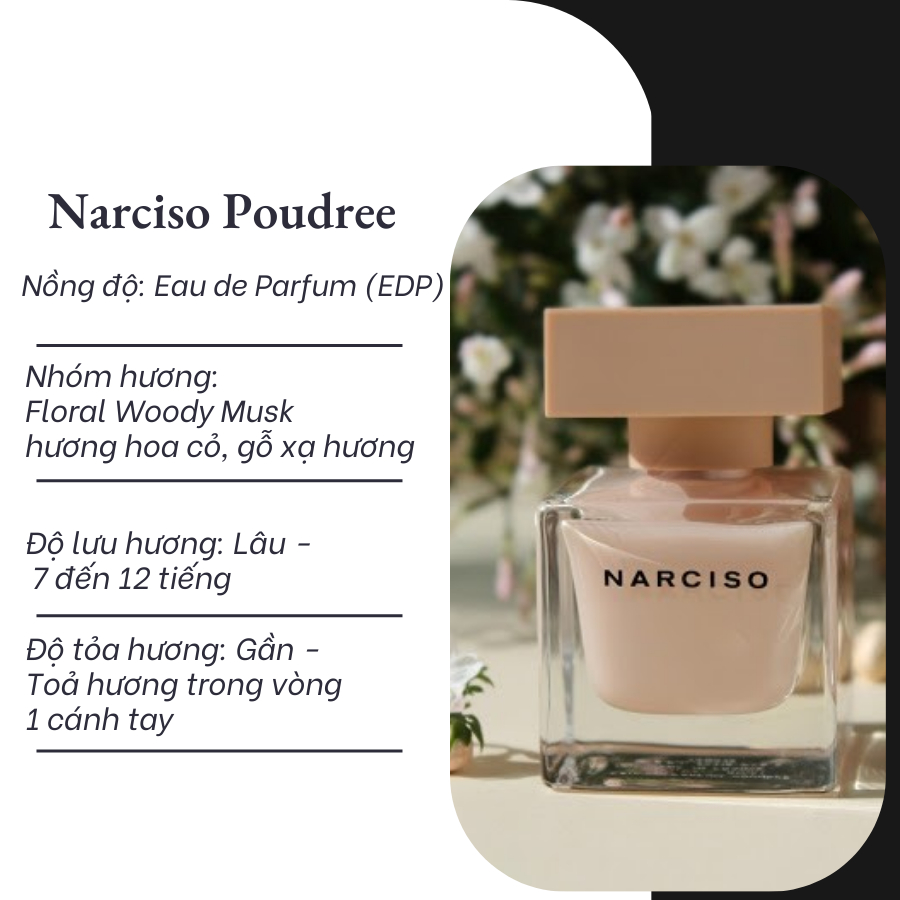 [Mẫu Thử] 10ml  Nước hoa Narciso Rodriguez Poudree | Nước hoa nữ chính hãng | Delimaperfume | BigBuy360 - bigbuy360.vn