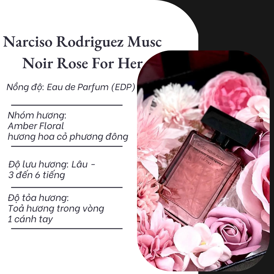 [Mẫu Thử] 2ml Nước hoa Narciso Rodriguez Musc Noir Rose For Her | Nước hoa nữ chính hãng | Delimaperfume | BigBuy360 - bigbuy360.vn