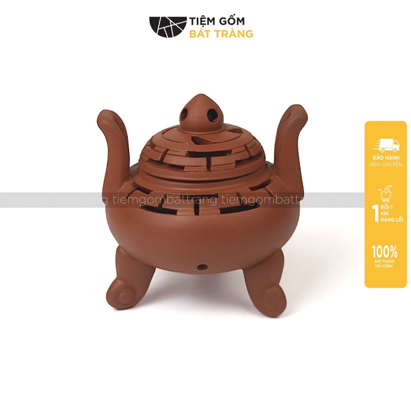 Lư Xông Đốt Trầm Lư Gốm Chuẩn Bát Tràng Loại 1 Nhiều Mẫu Trầm Hoa Decor Gốm Tử Sa