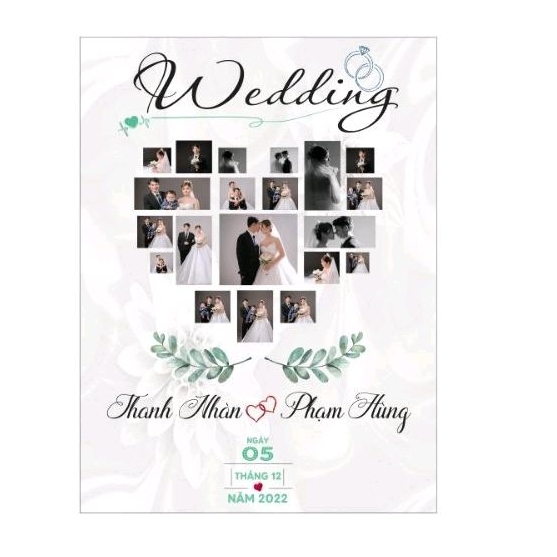 Bảng tên khánh cưới, lễ ăn hỏi, lễ thành hôn, welcome treo trước cổng
