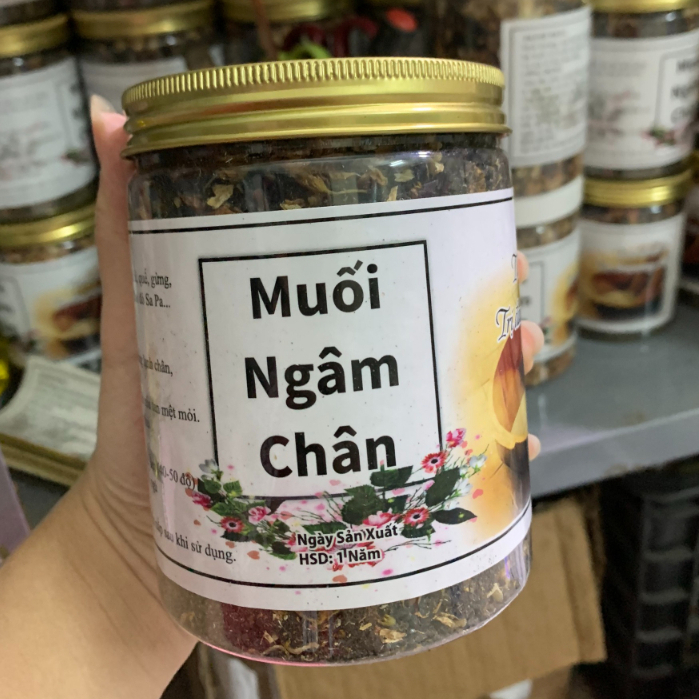 Muối ngâm chân thảo dược hũ 500g ngâm chân đông y