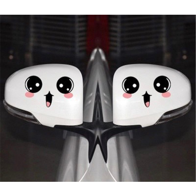 Decal dán gương chiếu hậu xe ô tô họa tiết dễ thương hình gấu thỏ - Sticker Dán Gương Xe hơi