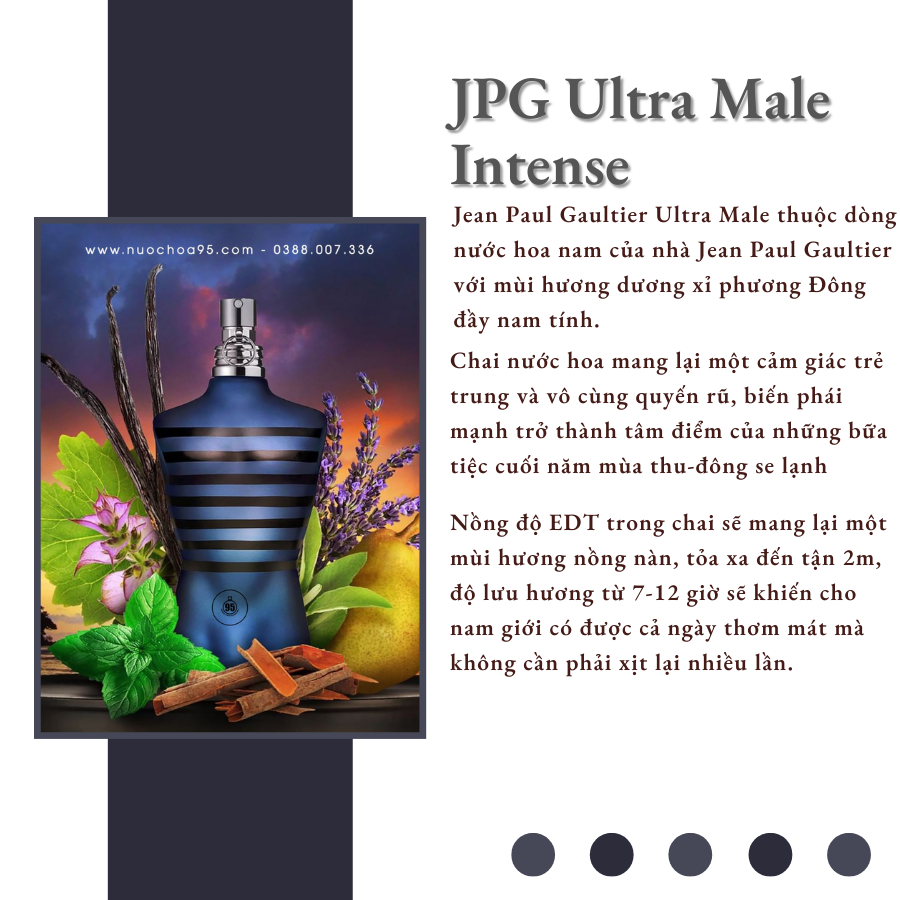 [Mẫu Thử] 10ml Nước hoa JPG Ultra Male Intense | Nước hoa nam chính hãng | Delimaperfume | BigBuy360 - bigbuy360.vn