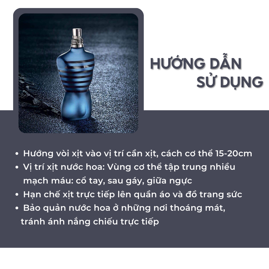 [Mẫu Thử] 10ml Nước hoa JPG Ultra Male Intense | Nước hoa nam chính hãng | Delimaperfume | BigBuy360 - bigbuy360.vn