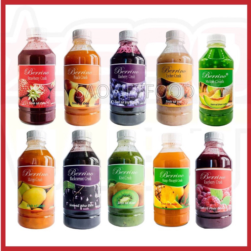 Sinh tố Berrino làm sữa chua, trà sữa....