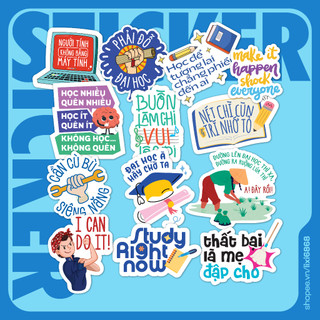 Sticker hình dán vui cho Học Sinh trang trí sổ bút | Sticker thiết kế độc quyền