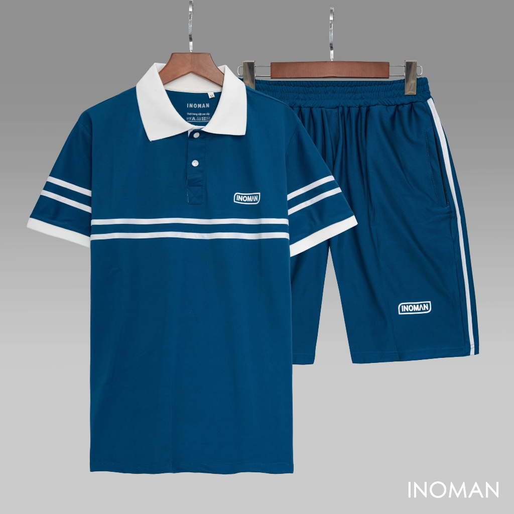 Bộ quần áo nam mùa hè cổ bẻ, bộ hè nam thêu hoạ tiết siêu đẹp BH28